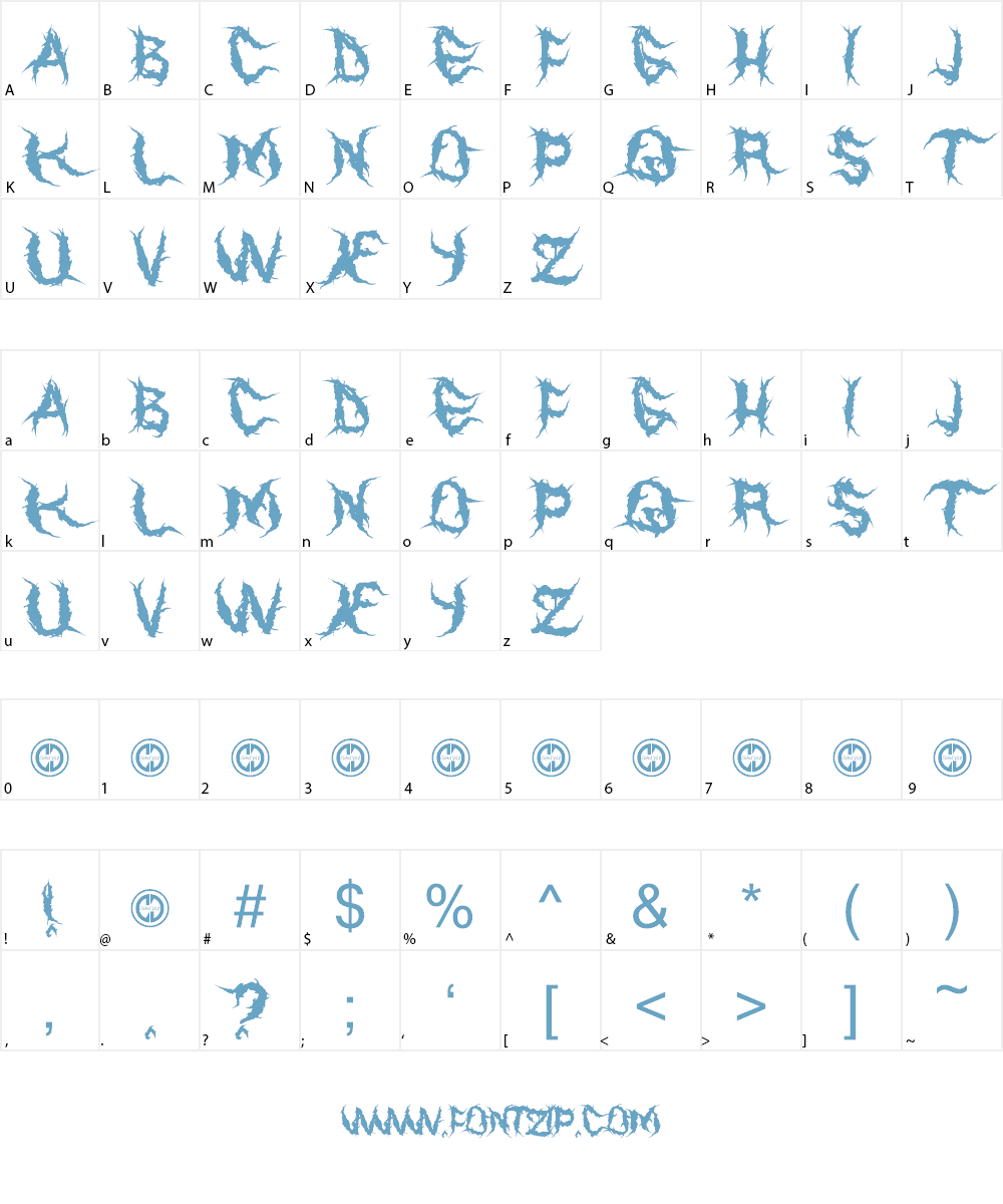Eater of Children Font Character